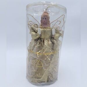 Beautiful Vintage Lace Angel Tree Topper/Table Top Lights Up NOB Sterling Inc